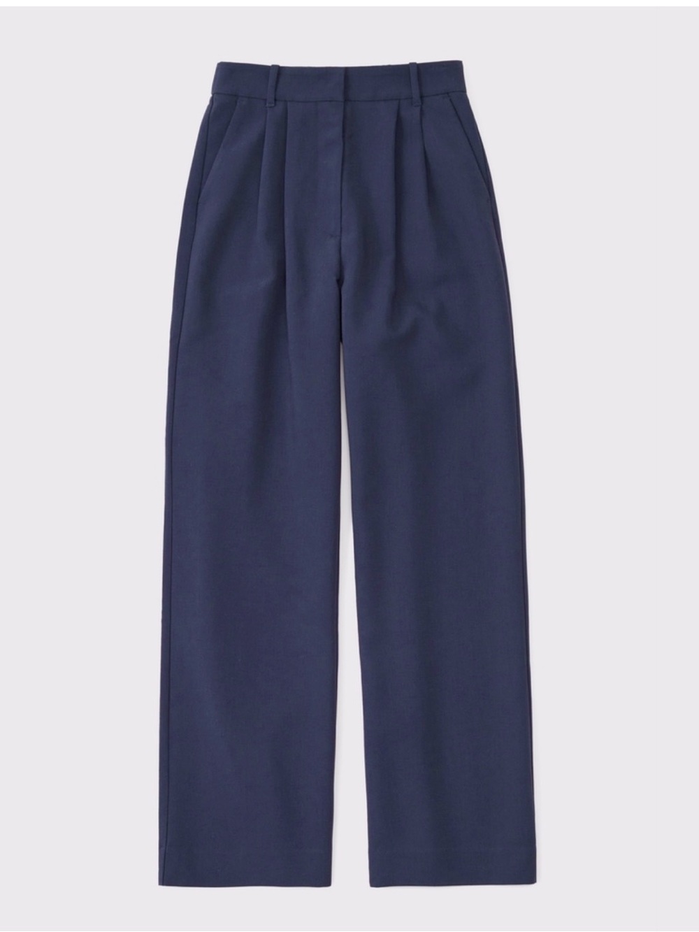 Abercrombie & Fitch Sloane Women's Navy High-Waist Wide Leg Trousers